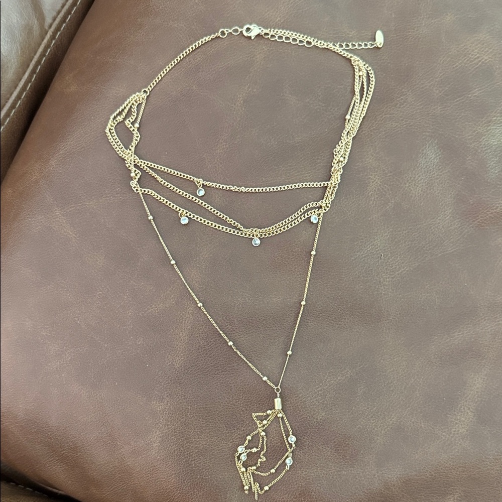 Rachel Zoe Gold Multi-Layer Necklace